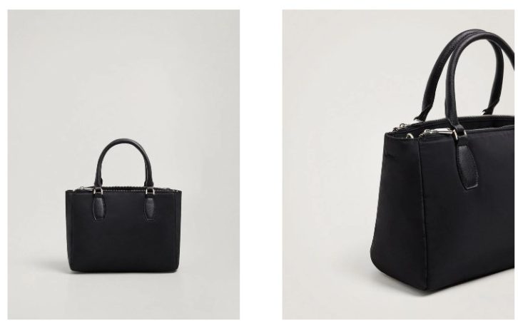 Bolso negro de asa corta