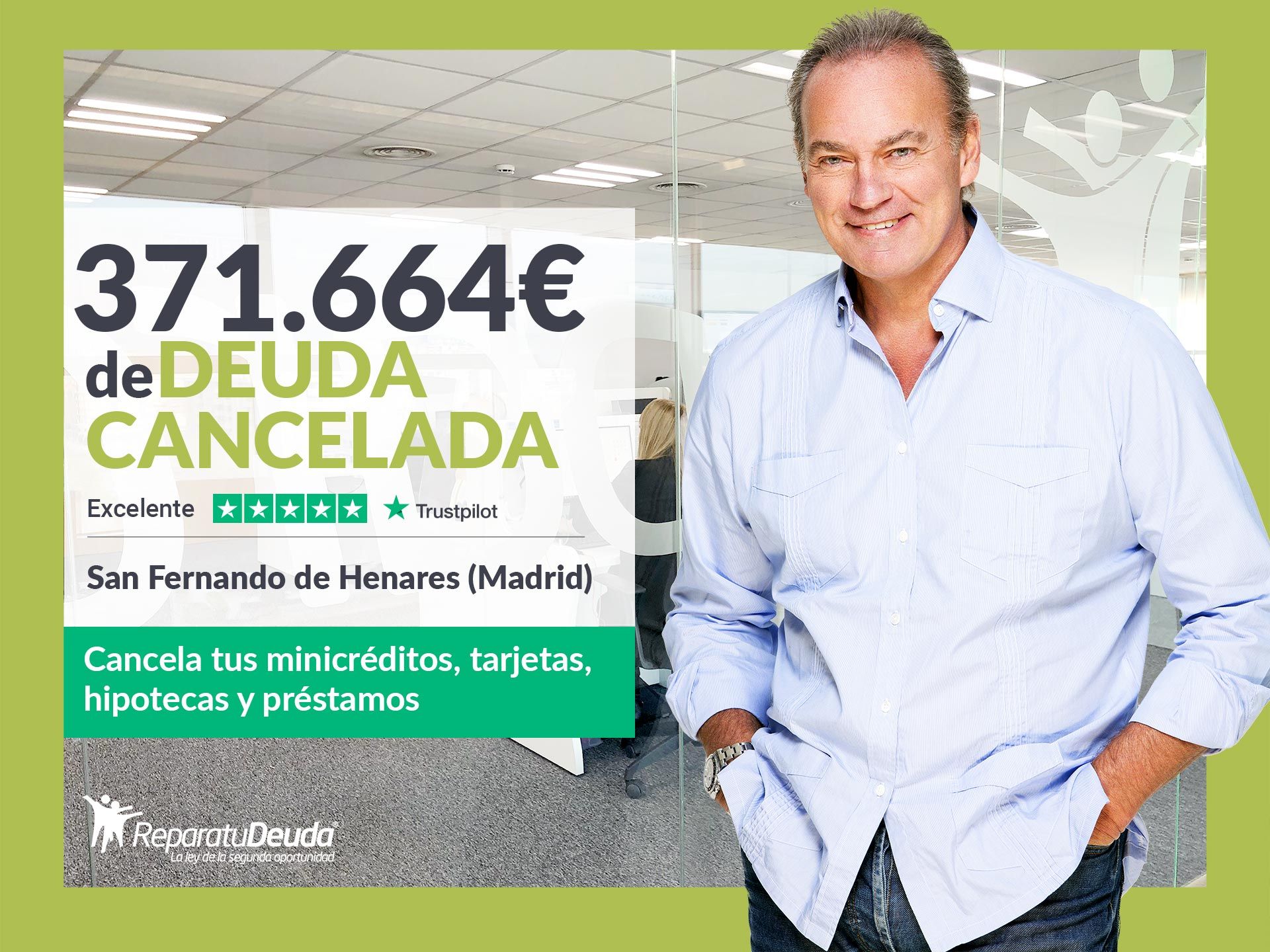 Repara tu Deuda cancela 371.664 € en San Fernando de Henares (Madrid) con la Ley de Segunda Oportunidad