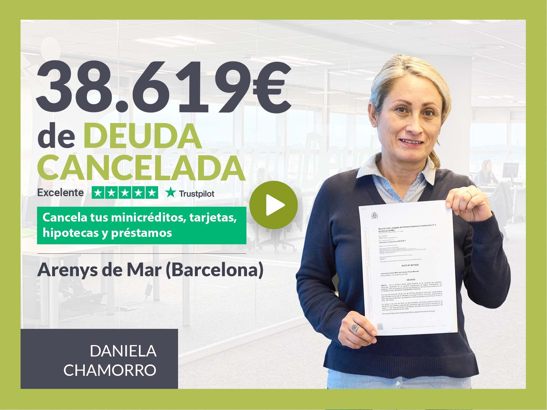 Repara tu Deuda Abogados cancela 38.619€ en Arenys de Mar (Barcelona) con la Ley de Segunda Oportunidad