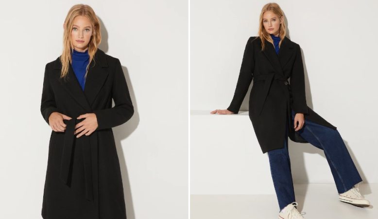 Abrigo de mujer con cinturón