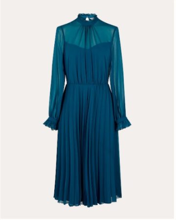 Diez vestidos de invierno de El Corte Inglés con el que serás la mejor vestida de la oficina 21 Merca2.es Vestido midi de manga larga con tejido plisado el corte ingles Merca2.es