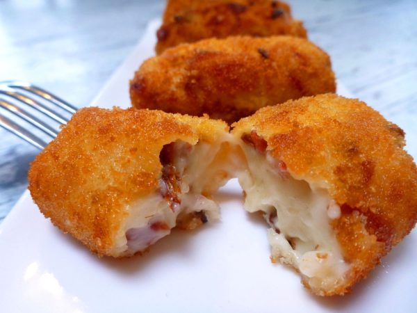 Ingredientes para hacer croquetas de jamón caseras (unas 20-25 croquetas)
