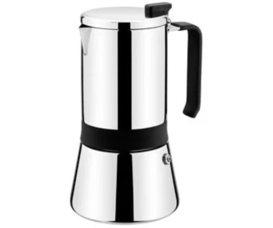 Cafetera italiana modelo Aroma en acero inoxidable, capacidad de 6 tazas, MONIX