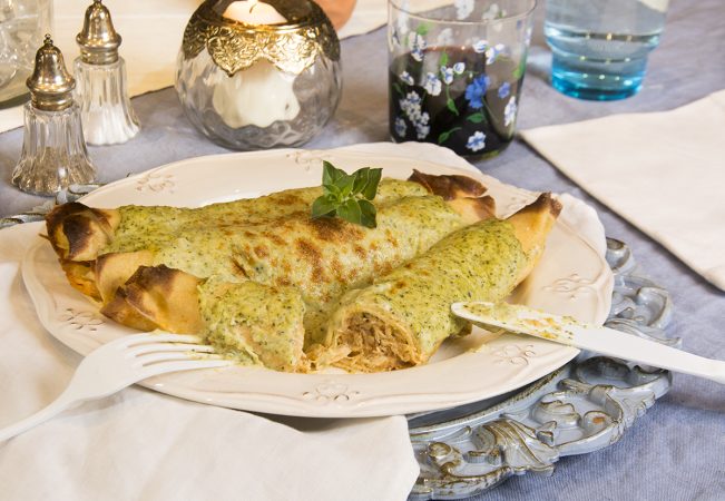 Canelones de pularda