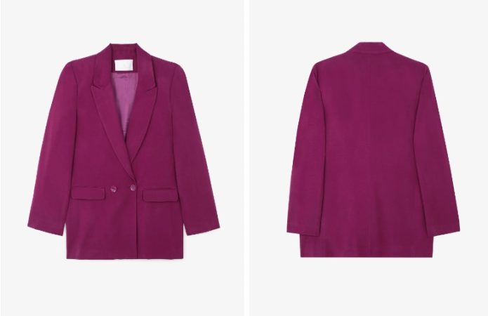 Blazer cruzada tejido fluido