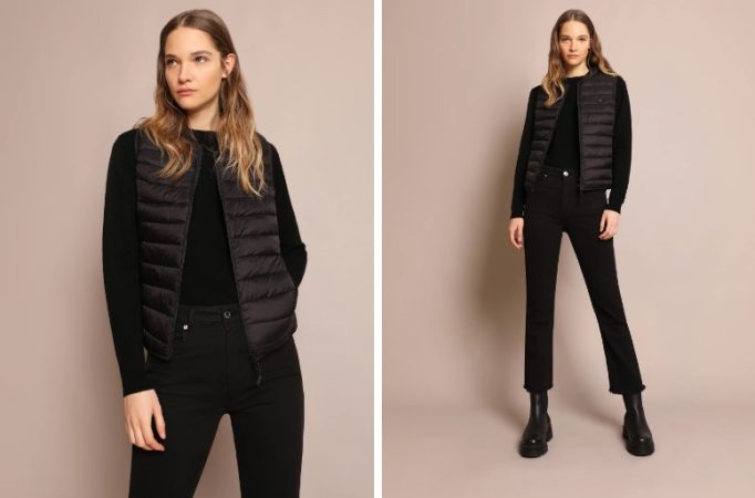 Chaleco acolchado calavera