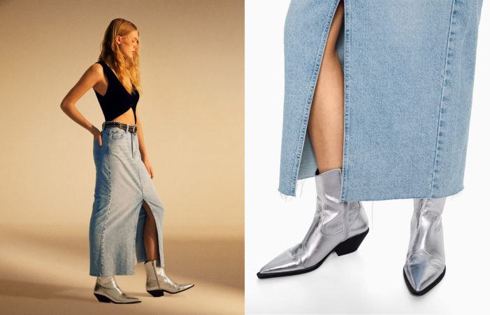 10 faldas de Bershka que quedan de muerte con medias 36 Merca2.es Falda denim larga de Bershka