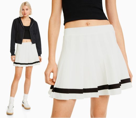 10 faldas de Bershka que quedan de muerte con medias 42 Merca2.es Falda mini a rayas de Bershka