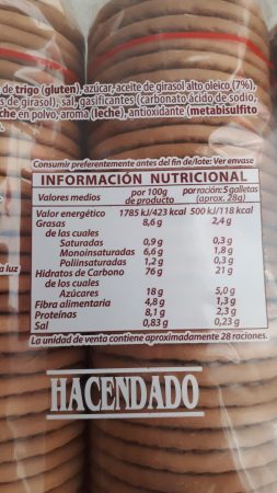 Galletas María de Hacendado