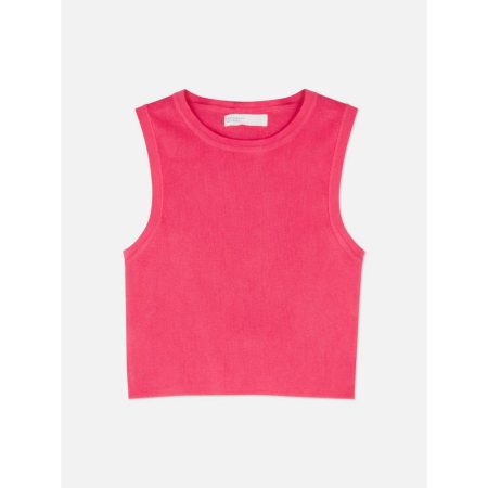 Camiseta corta sin mangas de canalé de Primark