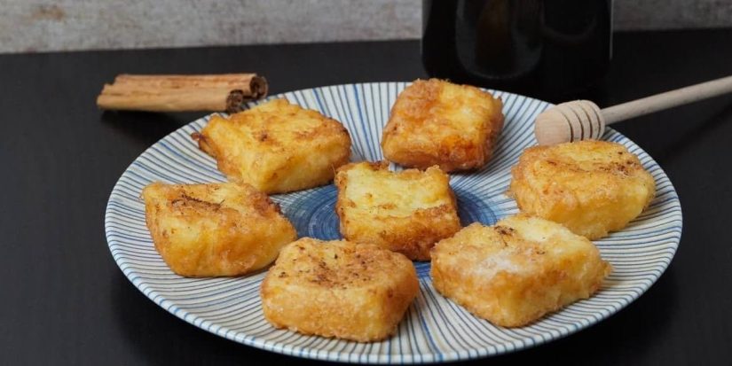 Cuando la leche frita ya ha endurecido