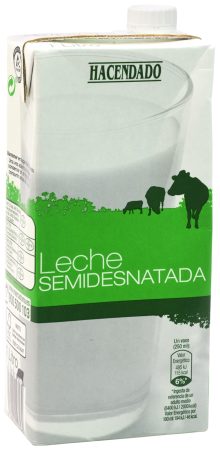 Leche semidesnatada Hacendado