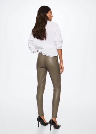 Leggings de cuero de Mango