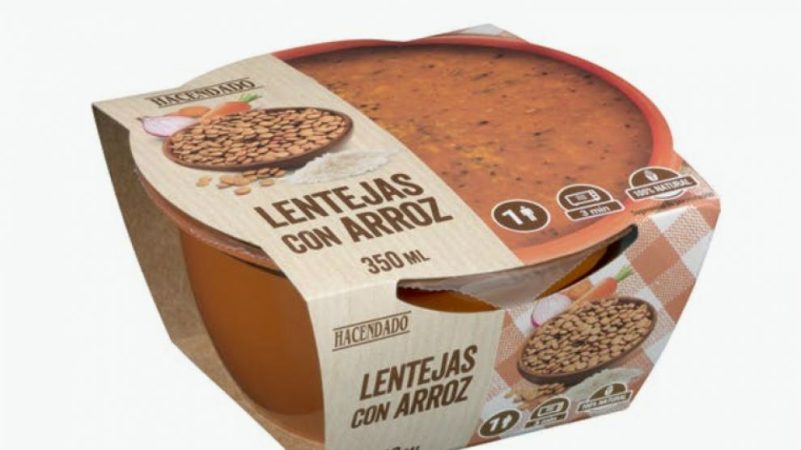 Crema de arroz y lentejas
