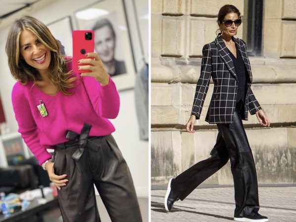 Nuria Roca y Pilar de Arce eligen los pantalones de cuero de Mango