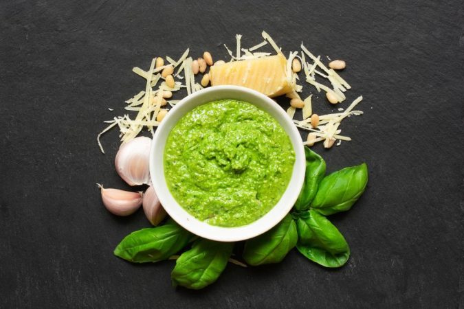 Salsa pesto para pollo asado