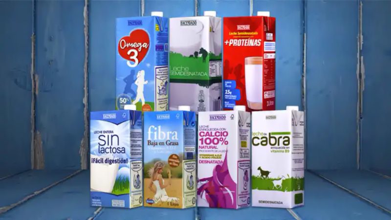 Tipos de leche Hacendado de Mercadona