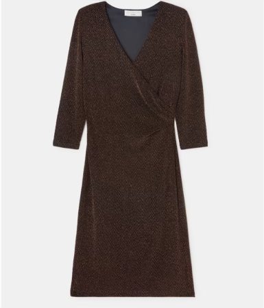 Vestidos de manga larga de El Corte Inglés con los que irás bien en cualquier evento 2 Merca2.es Vestido con lurex y escote cruzado el corte ingles