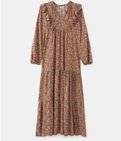 Vestidos de manga larga de El Corte Inglés con los que irás bien en cualquier evento 5 Merca2.es Vestido largo estampado con volantes Merca2.es