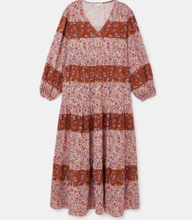 Vestidos de manga larga de El Corte Inglés con los que irás bien en cualquier evento 6 Merca2.es Vestido largo estampado de manga larga Merca2.es