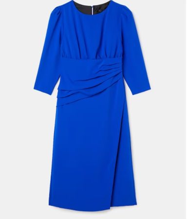 Vestidos de manga larga de El Corte Inglés con los que irás bien en cualquier evento 3 Merca2.es Vestido midi drapeado el corte ingles