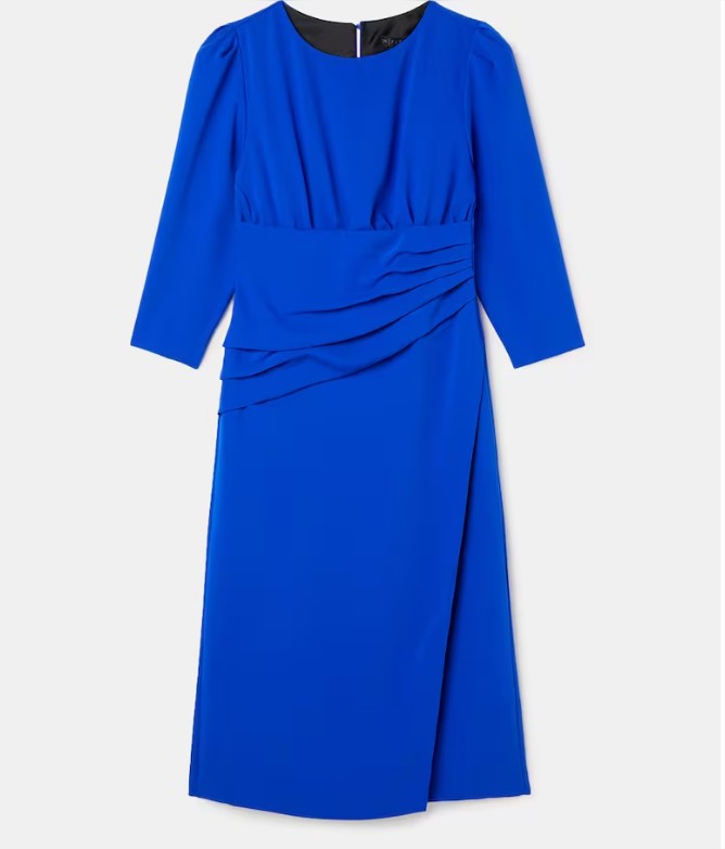 Vestido midi drapeado el corte ingles