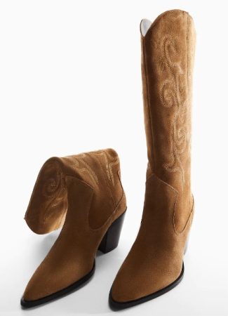 Estas botas de Mango son ideales para la llegada de la primavera y son una ganga 60 Merca2.es Bota piel cowboy altas color camel