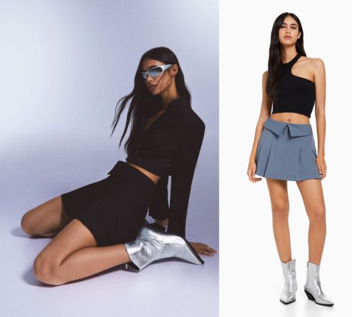 10 faldas de Bershka que quedan de muerte con medias 37 Merca2.es falda mini tailoring tablas de Bershka