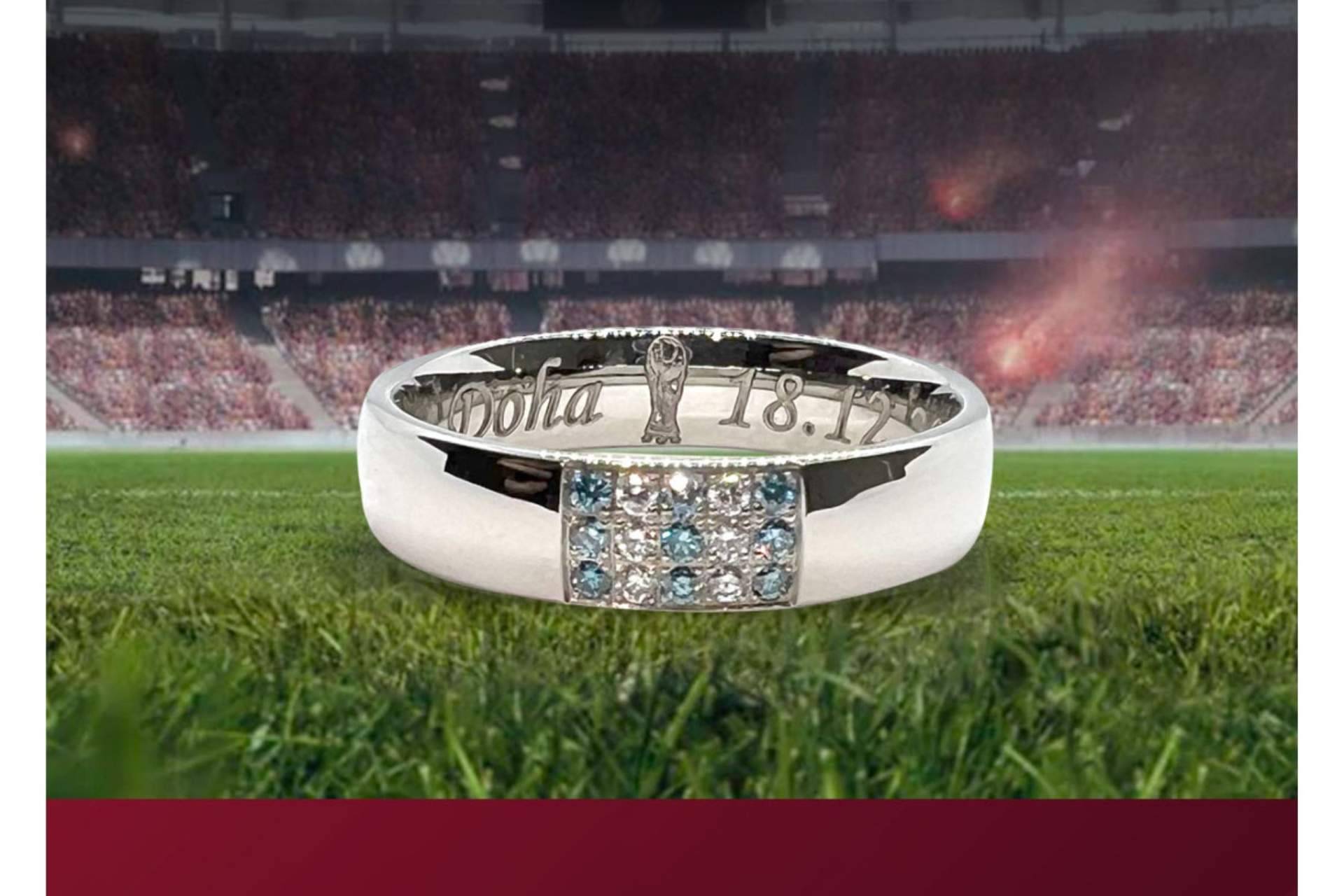 El anillo conmemorativo de Staring con motivo del Mundial ganado por la Selección de fútbol de Argentina