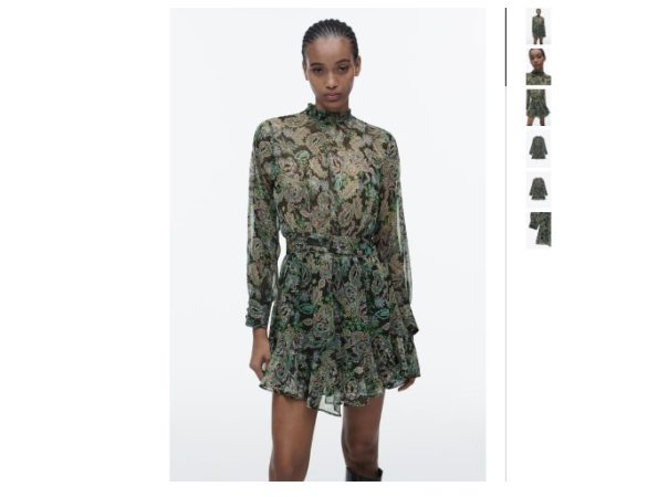 Vestido corto estampado