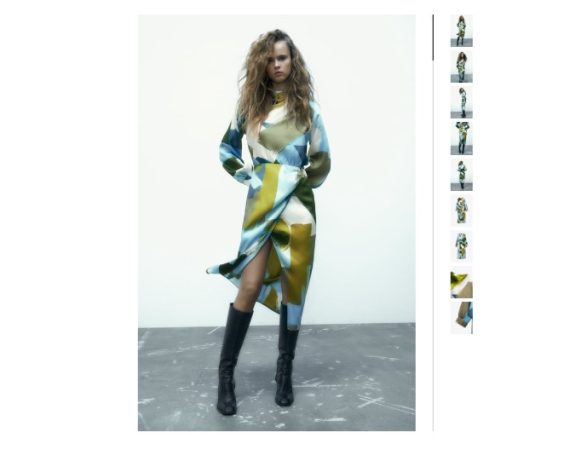 Vestido midi estampado