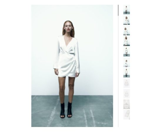 Vestido cruzado satinado