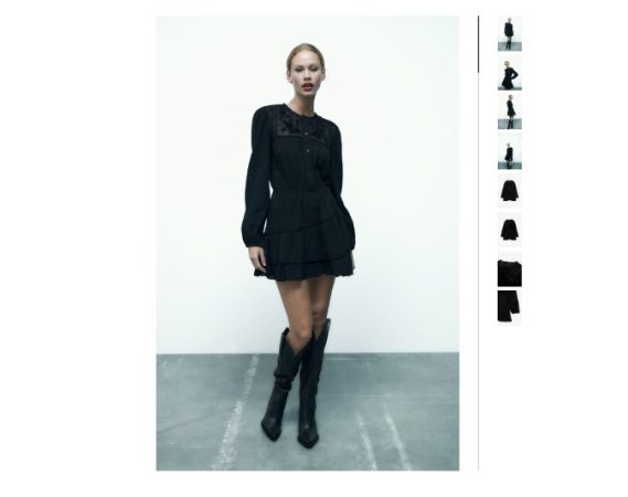 Vestido corto bordados