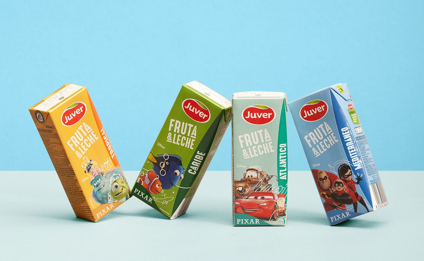 Juver estrena nueva imagen de sus zumos Fruta y Leche en colaboración con Disney