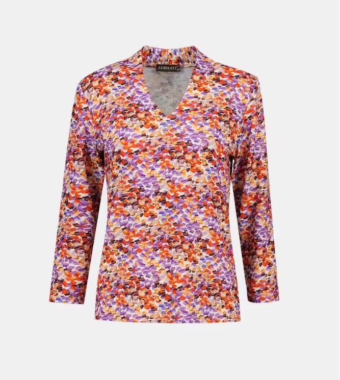 Camiseta de mujer estampada manga 34 el corte ingles