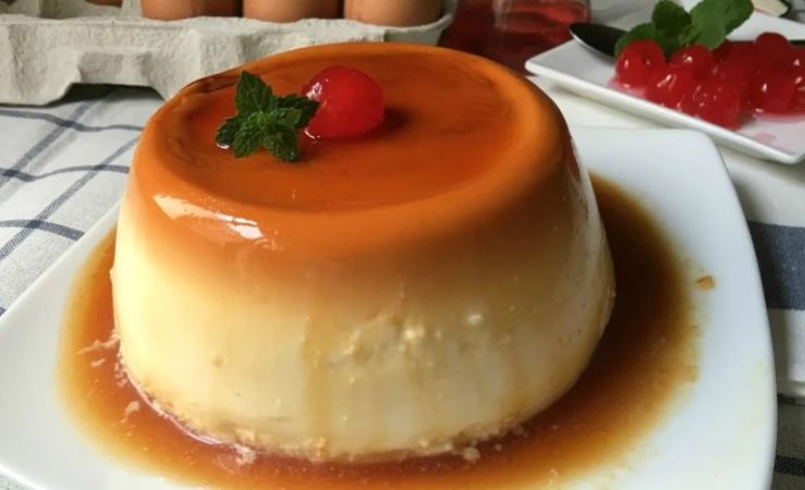Elaboración del flan de queso