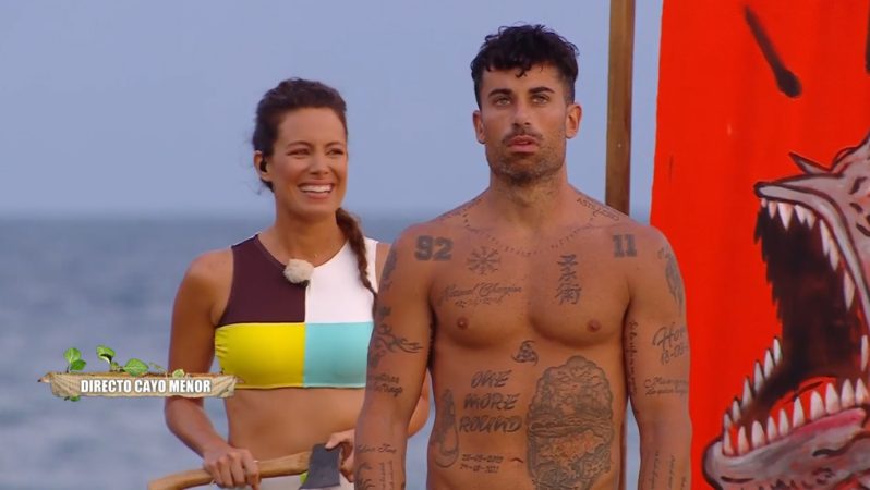 Laura Madrueño y Diego Pérez durante la ceremonia de salvación