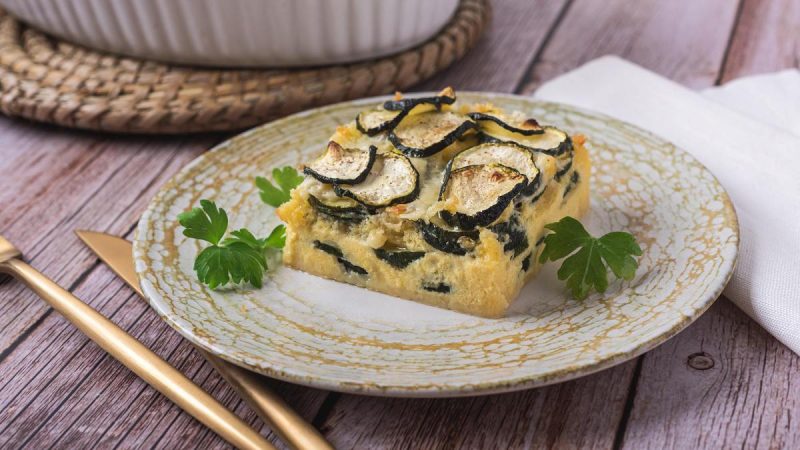 Pastel de calabacín al microondas