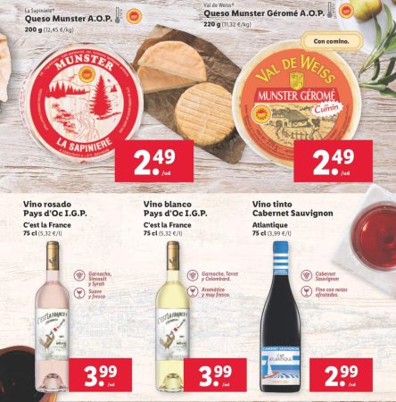 Quesos y vinos franceses en Lidl