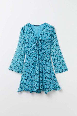 Vestido Mini Flores de Stradivarius