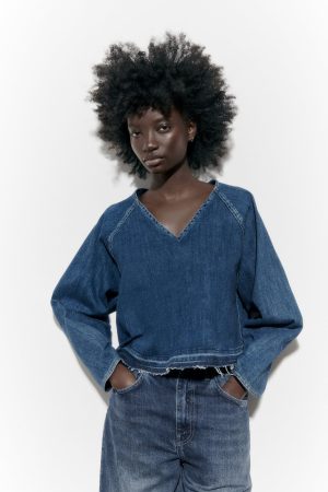 Top denim de Zara