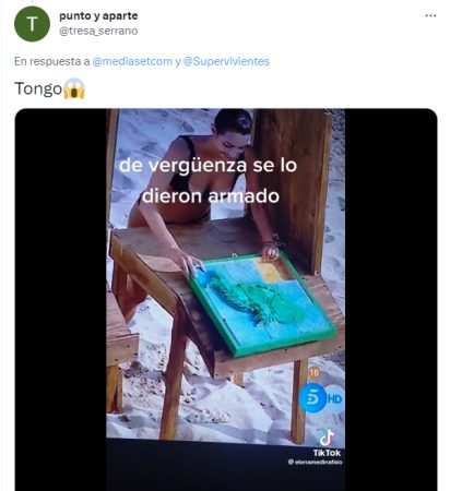Tweet denunciando el supuesto trato de favor hacia Adara