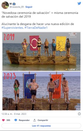 Tweet desmontando la falsedad de Supervivientes 2023