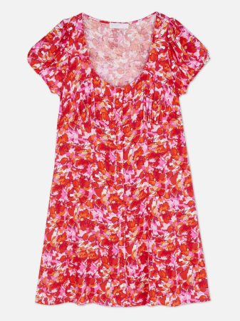 Vestido corto con botones