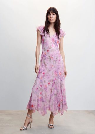 Vestido floral con volantes