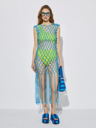 Vestido midi de redecilla de Parfois