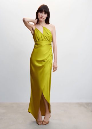 Vestido satinado asimétrico