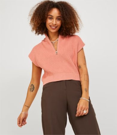 chaleco punto crremallera jack jones