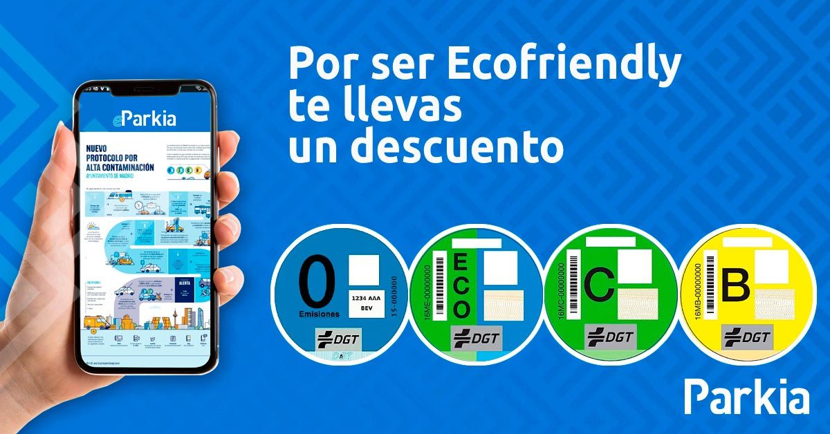 Parkia se une a la movilidad eco y apuesta por descuentos según el distintivo ambiental de los vehículos