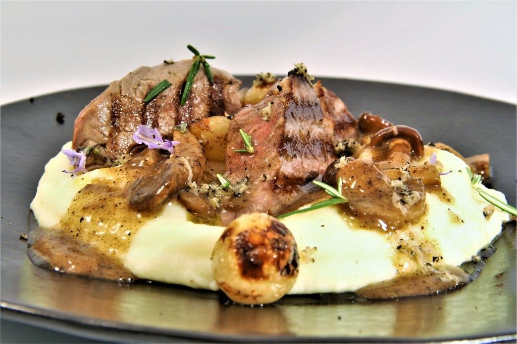 Sergi Arola y su solomillo de ternera con salsa de setas y patata gratinada